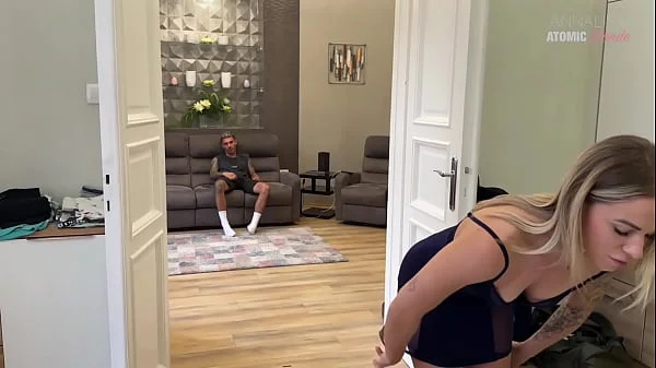 Slutty Wife Cheats on Husband with His Best Friend: Secret Footjob & Blowjob