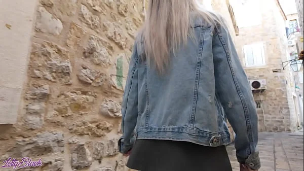 Romantic walk with remote controled vibrator in my pussy