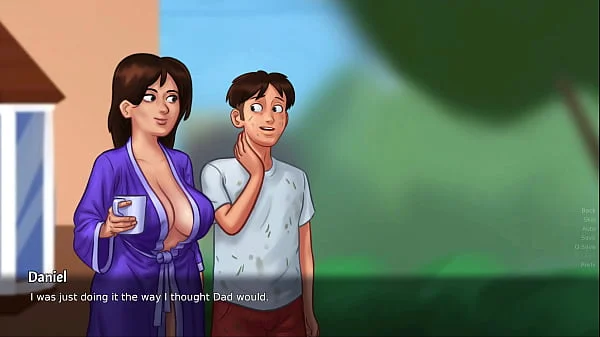 Summertime Saga - Milf Stepmom gets a sexy massage- Part 1