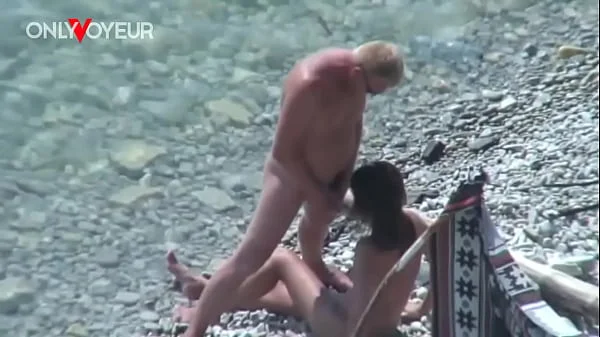Beach Voyeur. Slut wife gives head and gets fucked in public