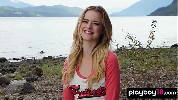 Cute naturalist teen prefers naked hiking and exploring