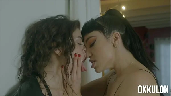 OKKULON - Rough and Sloppy Lesbian Spit Kissing (Little Puck, Victoria Voxxx)