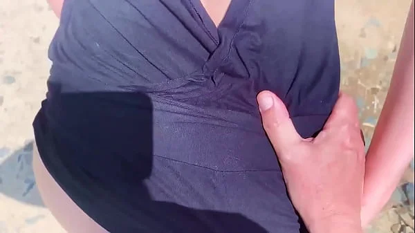 Passing cars honked but I still to fuck her in the ass. Anal on the side of the road.