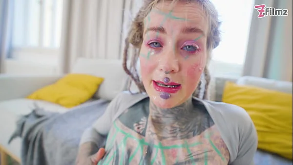 Double Anal Slut - Gangbang with Tattoo Girl Anuskatzz ends with big Facial - ATM, DAP, DP