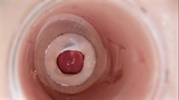 Camera inside deep pussy captures huge ejaculation of sperm