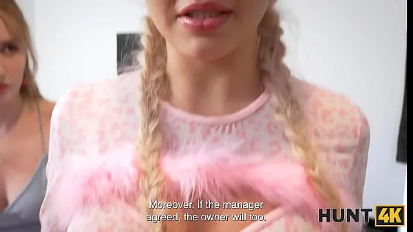 HUNT4K. Blonde slut betrayed her sexy cuckold GF for landlord's big cock