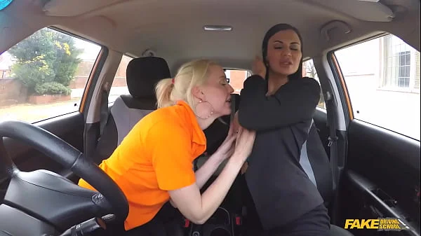 Fake Driving School - Blonde Eats Pussy to Pass her Driving Test