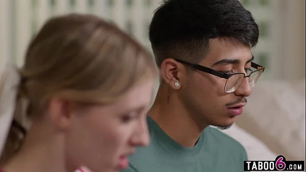 Shy virgin guy fucks the most popular teen cheerleader Melody Marks