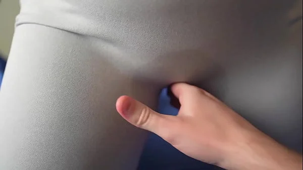 Step sister asked to touch her wet pussy in leggings and fuck her