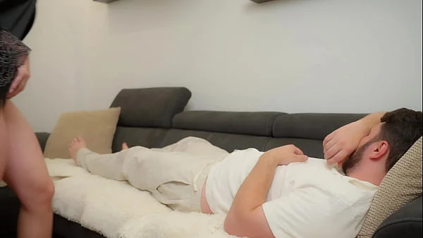 A friend's mum let's use her holes and do a creampie to relax before an exam