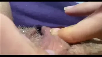 Big clit orgasm closeup