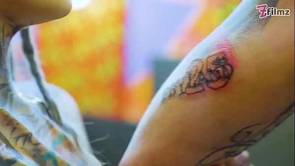 Pornstar Tattoo Artist gets Assfucked from Customer - hard Anal, ATM, facial cumshoot