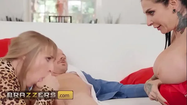 BRAZZERS - Angel Youngs And Joanna Angel Get Their Buttplugs Replaced By Scott Nails’ Thick Cock