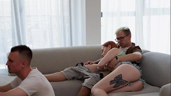 Stepmom Seduces Friend in Secret While Son Games