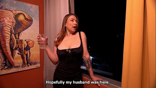 Burglar breaks into the house of a stunning milf with a perfect body and they end up fucking.