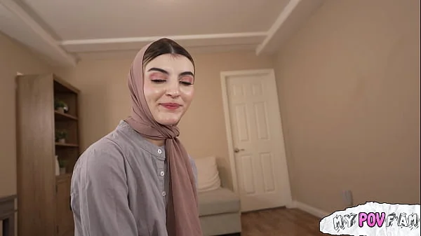 Hijab princess learns how to suck dick