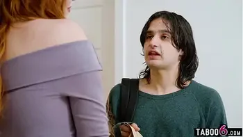 Stepson walks in on curvy mature MILF stepmom doing naked yoga