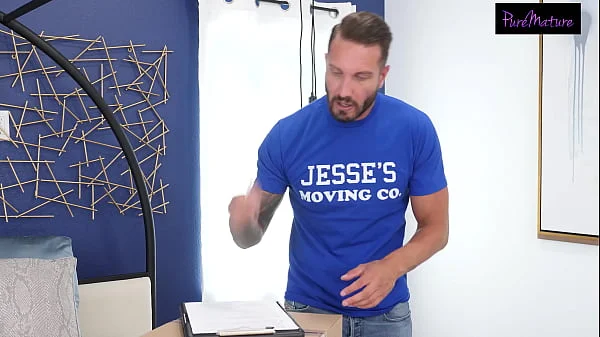 Lonely Cougar Lets Mover Plow Her Box After Moving Boxes All Day