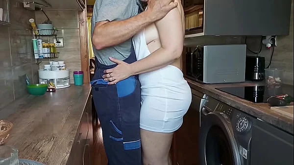Sexy mature wife has a great fuck with the dishwasher repairman