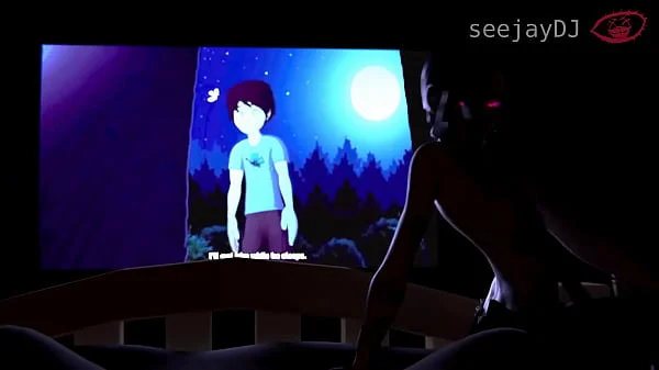 Jinx from Arcane gives you a blowjob at night while you watch porn POV