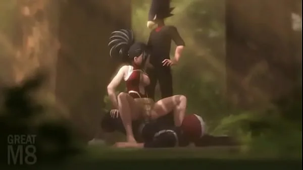 My Hero Academy Hentai - Training Session Momo Yaoyorozu X Todoroki X Tokoyami [SFM With Sound]