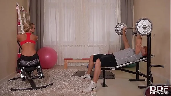 Fitness buddies get down for hardcore anal threesome with Victoria Pure