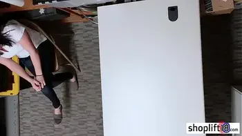 Tattooed big tits teen busted by a cop because of fraud