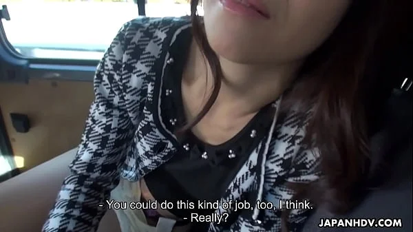 Japanese woman, Maki Hojo sucks dick in a car, uncensored