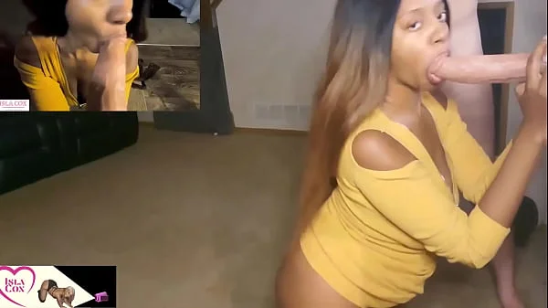 Busty Ebony IslaCox Spitroasted and Surprised by Two HUGE Cocks!