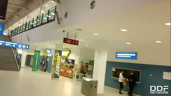 Czech blondie Sweet Cat's POV style blowjob & ball licking debut