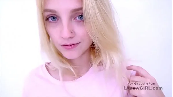 Sexy 20yo blonde fucks at modeling audition