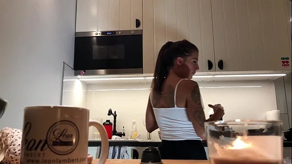 Perfect Pokies on the Kitchen Cam, Braless Sylvia and her Amazing Nipples