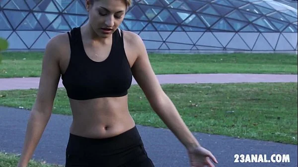 Passionate anal sex after jogging