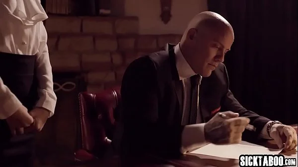 Perverted secretary fucked by a bad boss with his cock