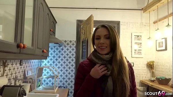 GERMAN SCOUT - Harter Anal Sex für schlankes Teen bei Casting