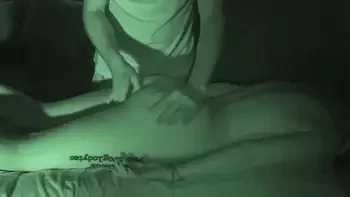 Woman Fingered and Vibrated to Orgasm Twice, Strokes Masseur. Hidden Camera