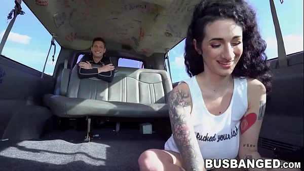 Curly tattooed babe Arabelle Raphael payed for anal sex