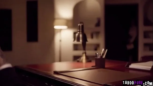 Submissive petite secretary Jill Kassidy laying on the floor with her ass up and ready for a rough sex with her horny boss Derrick Pierce.