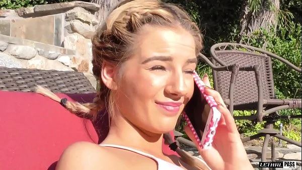 Hot Teen Blonde Bella Rose fucks her step father because she is a whore