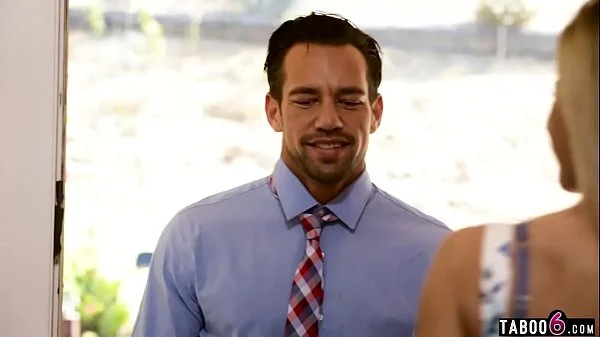 Blonde wife runs an club for the neighborhood