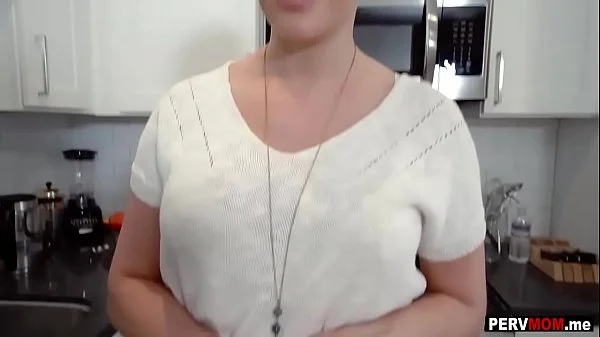 Nosey stepmom with short hair fucked in the kitchen