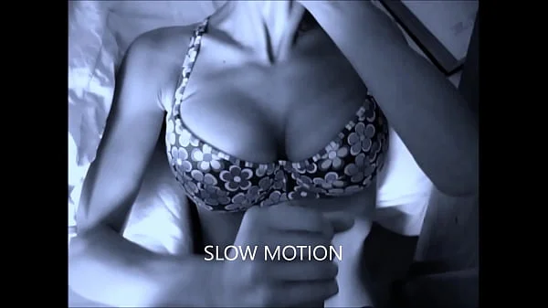 handjob and cumshot on big tits in bikini