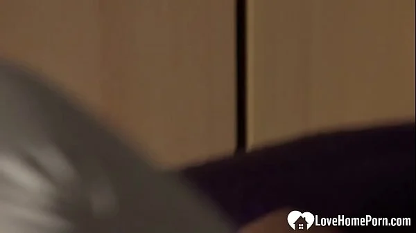 Brunette chick spreads her legs and masturbates