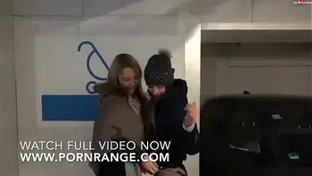 Hardcore fisting with 2 german girls in public