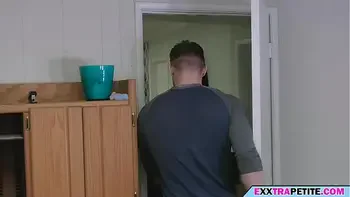 stepbrother fucks stepsister's tiny friend