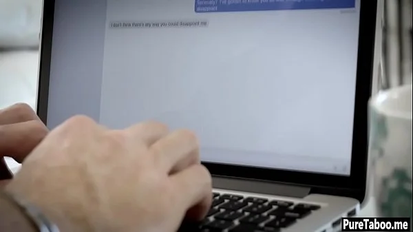 Lonely stepdad tricked into insane family threesome sex