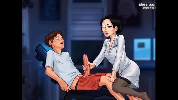 Hot sex with a mature lady and blowjob from a nurse l My sexiest gameplay moments l Summertime Saga[v018] l Part 12