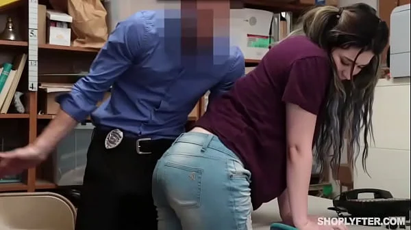 Curvy goth thief slut punish fucked by corrupt cop