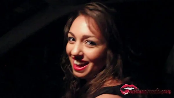 Horny busty fucking in Ibiza on the street after the party