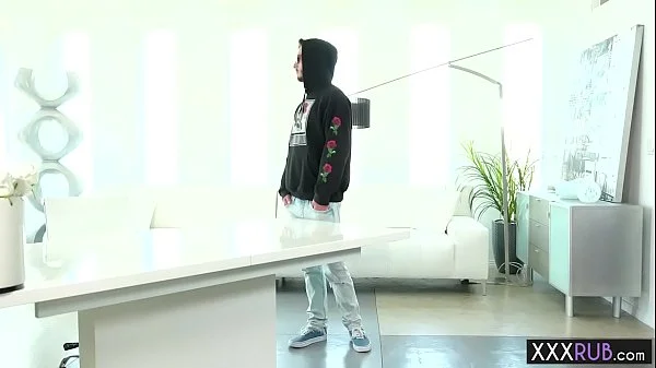 Horny big tits professional sucks a clients big cock